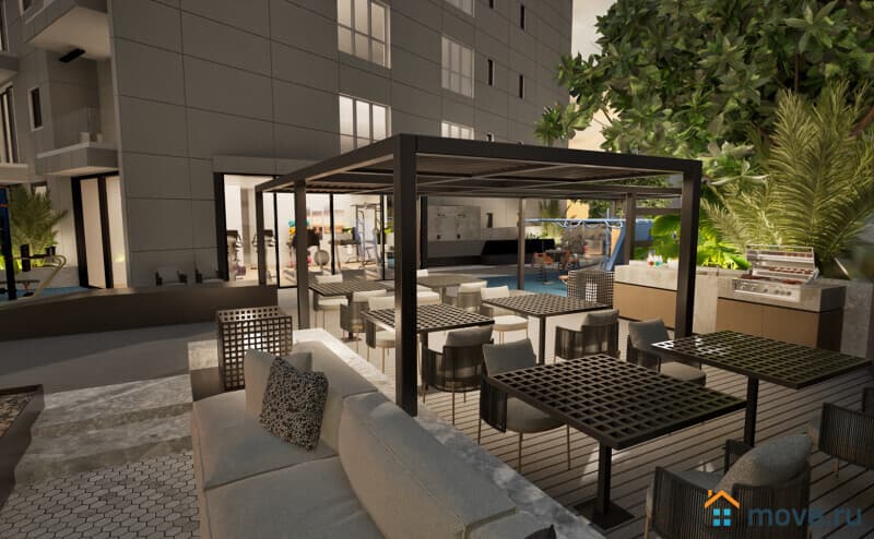 студия, 44 м²