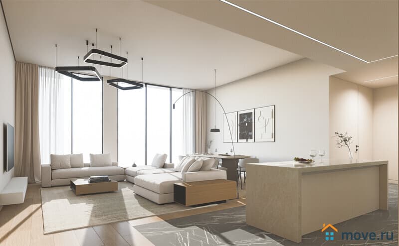 студия, 54 м²
