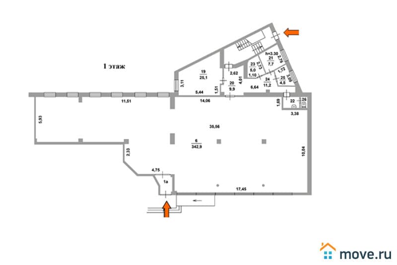 торговое помещение, 415.3 м&sup2;