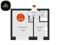 Продать однокомнатную квартиру, 21.8 м², этаж 3 из 5. Фото 2