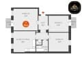 Продам трехкомнатную квартиру, 92.4 м², этаж 3 из 4. Фото 2