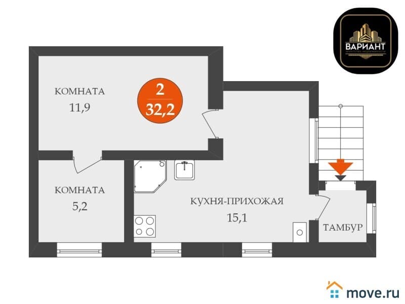 дом, 32.2 м²
