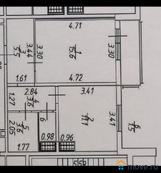 1-комн. квартира, 40.9 м²