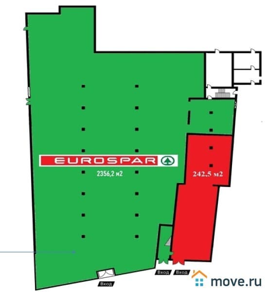 торговое помещение, 242.5 м²