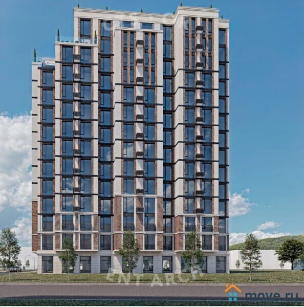 1-комн. квартира, 45.6 м²