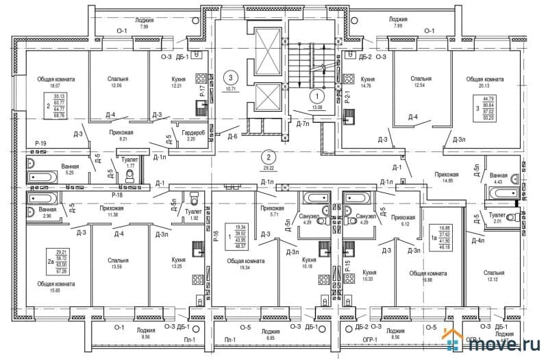 2-комн. квартира, 63 м²