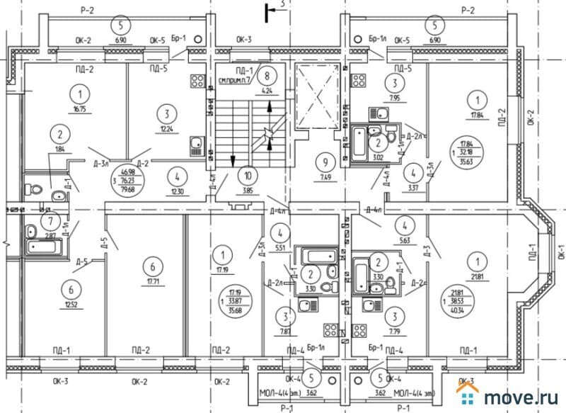 3-комн. квартира, 79 м&sup2;