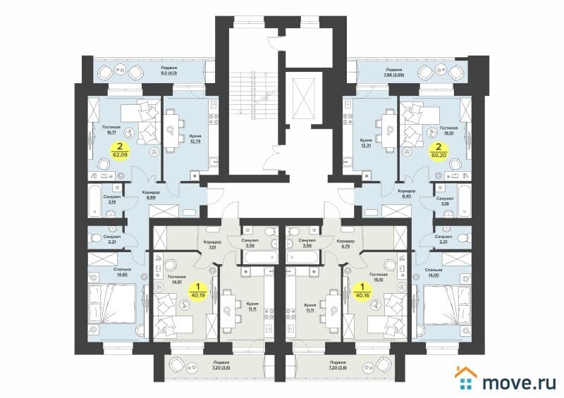 1-комн. квартира, 40 м&sup2;