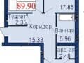 Продать двухкомнатную квартиру, 90 м², этаж 3 из 5. Фото 3