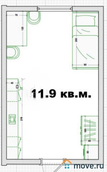 комната, 12 м²