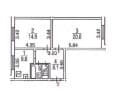 2-комн. апартаменты, 55.7 м²