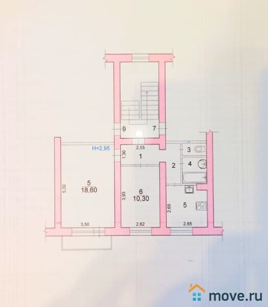 2-комн. квартира, 45.4 м²