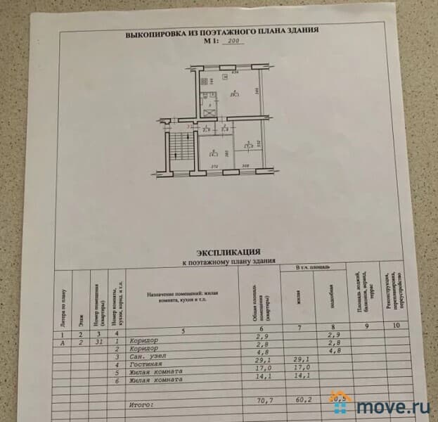 3-комн. квартира, 71 м²