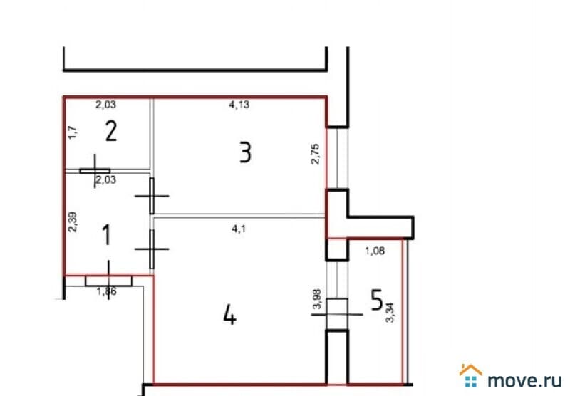 1-комн. квартира, 36 м²