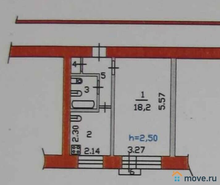 1-комн. квартира, 29.2 м²
