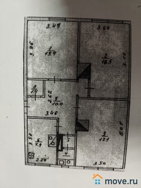 3-комн. квартира, 69 м²