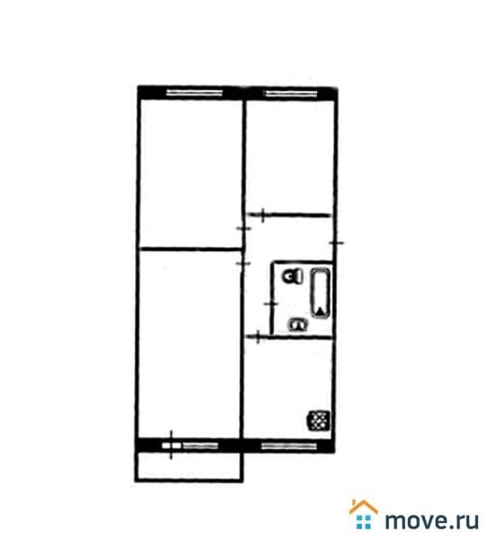 3-комн. квартира, 63.8 м²