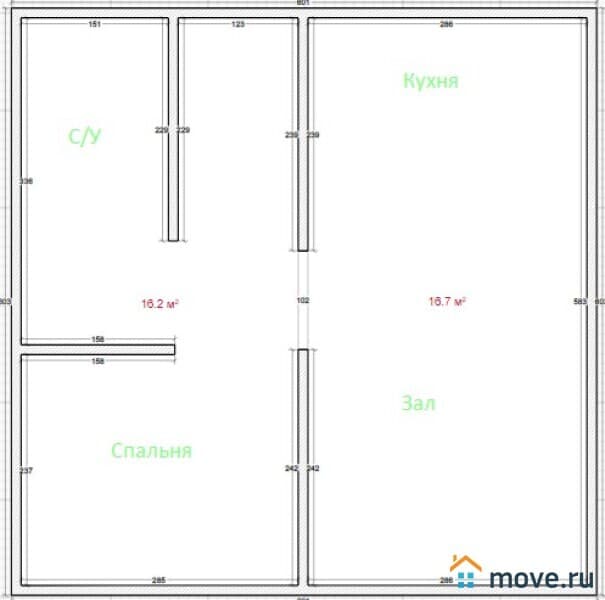 2-комн. апартаменты, 35 м²