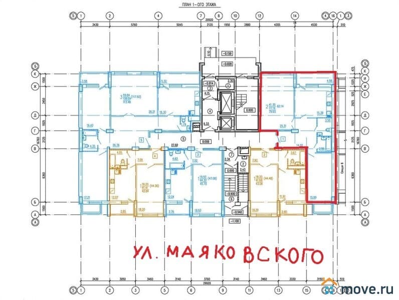 2-комн. квартира, 81 м²