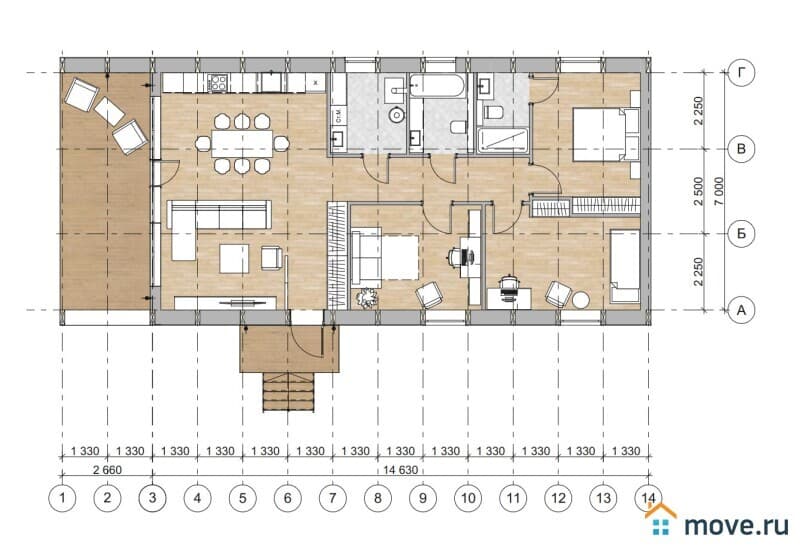 коттедж, 127 м², 9 соток