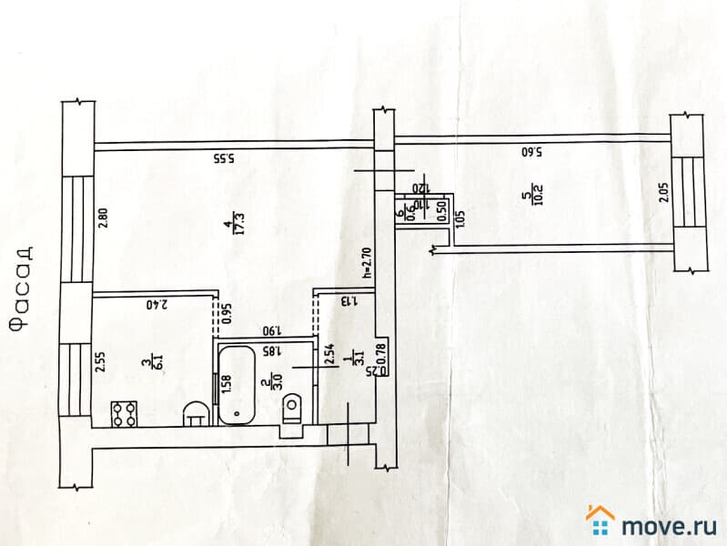 2-комн. квартира, 40.3 м²