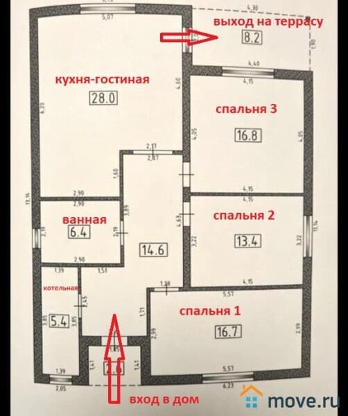 коттедж, 114 м², 6 соток