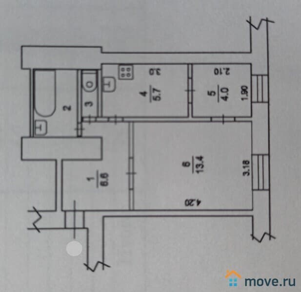 1-комн. квартира, 35.1 м²