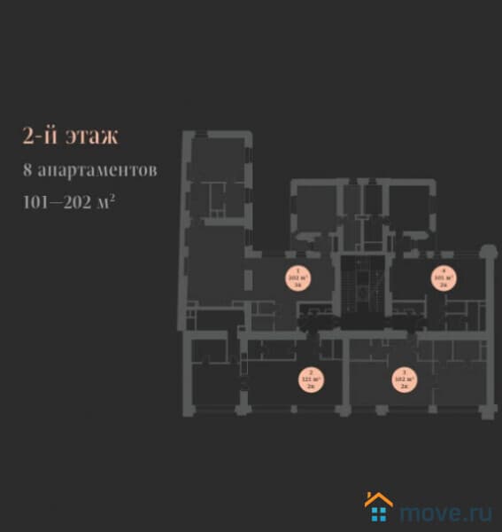 3-комн. апартаменты, 201 м²