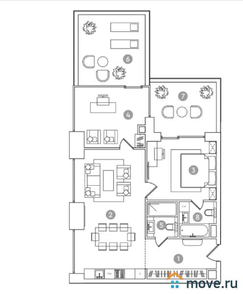 3-комн. квартира, 109 м²