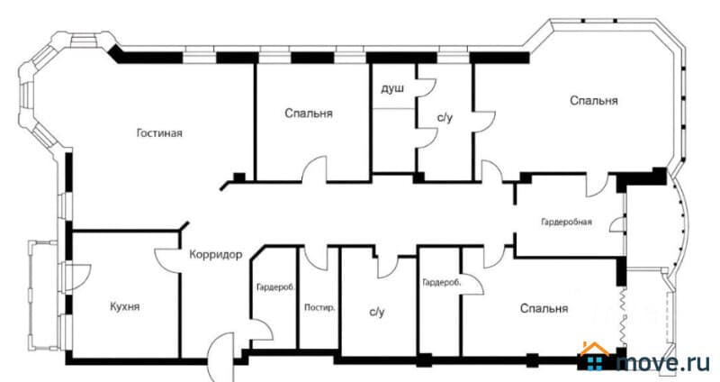 4-комн. квартира, 209 м²