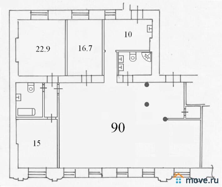 4-комн. квартира, 183 м²