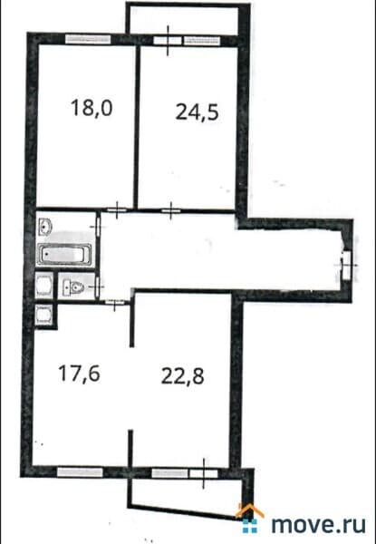3-комн. квартира, 109 м&sup2;
