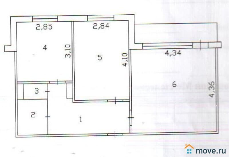 2-комн. квартира, 51.1 м²