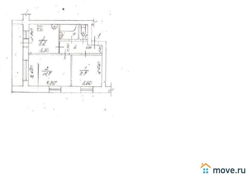 2-комн. квартира, 44.4 м²