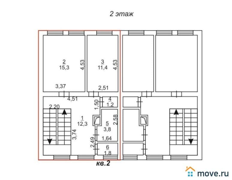 3-комн. квартира, 98.7 м²