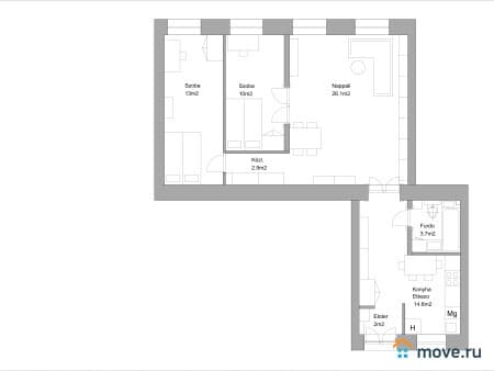 Продается 3-комнатная квартира, 72 м², Budapest, Somogyi Bela, 21