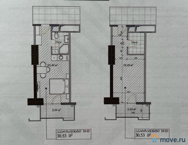 1-комн. апартаменты, 30.5 м²