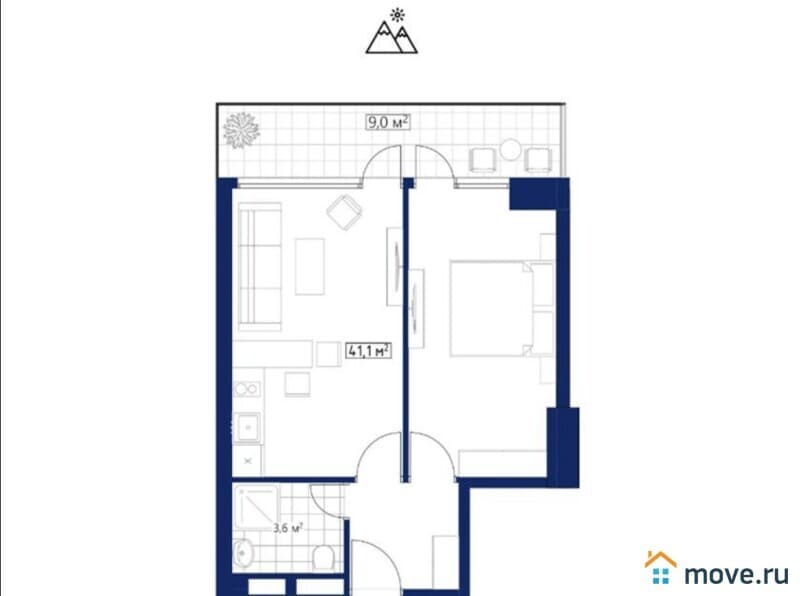 2-комн. квартира, 50 м²