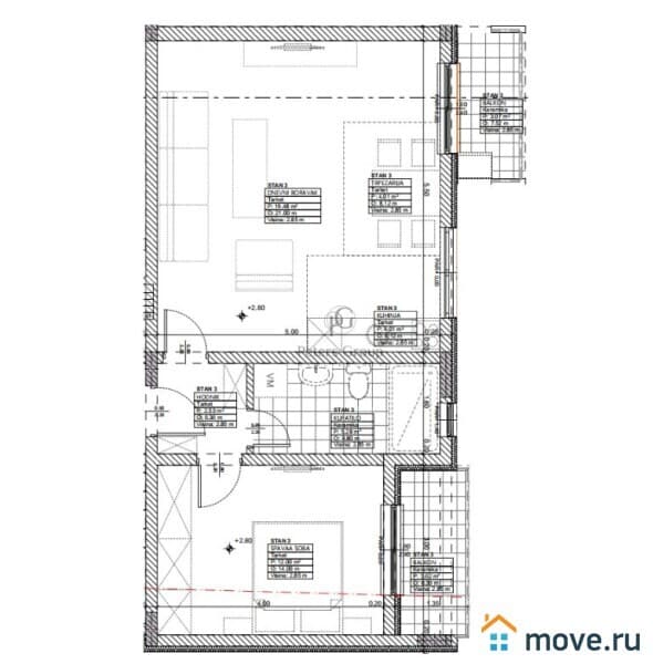 1-комн. квартира, 54 м²