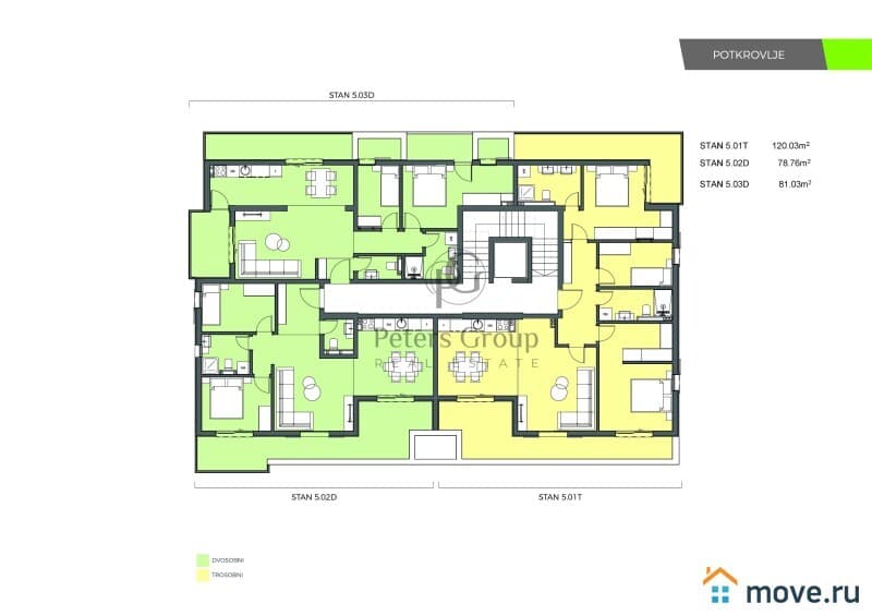 2-комн. квартира, 55 м²