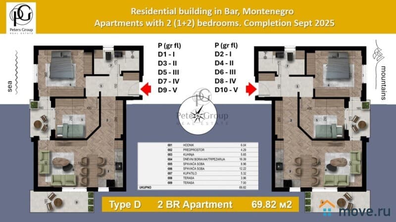 2-комн. квартира, 70 м²