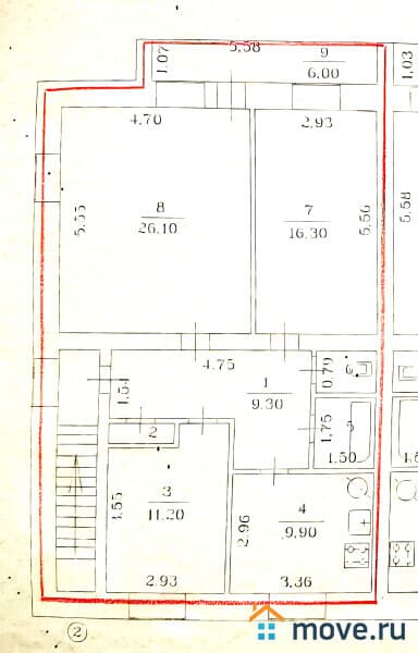 3-комн. квартира, 77.3 м²