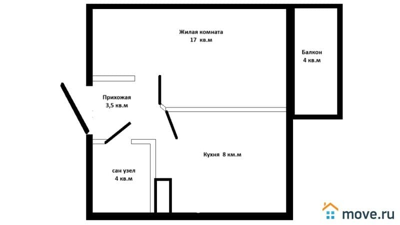 1-комн. квартира, 30 м²