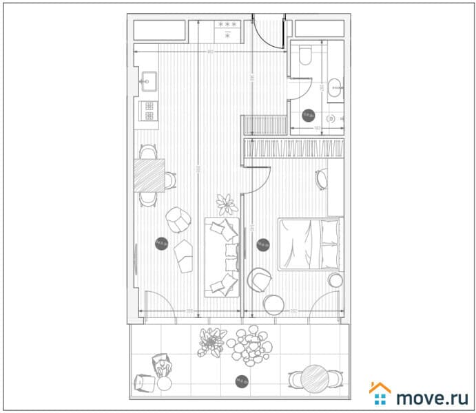 2-комн. квартира, 64.7 м²