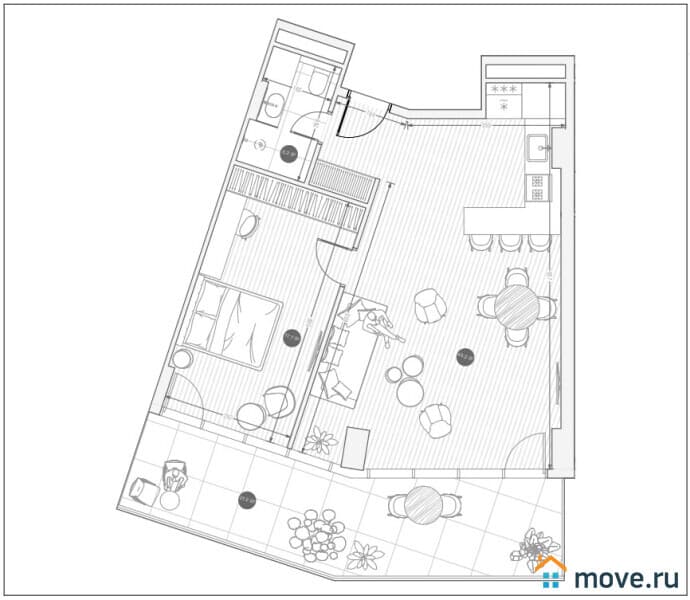 2-комн. квартира, 70.6 м²