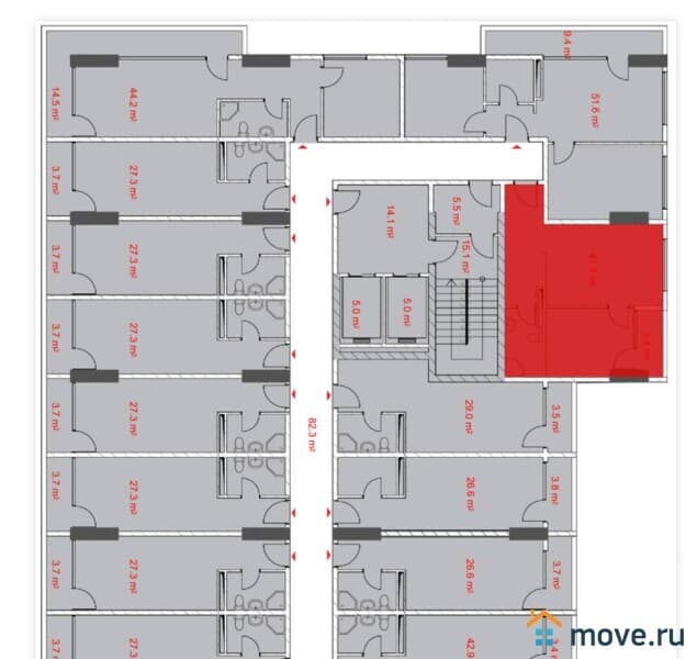 2-комн. квартира, 44.8 м²