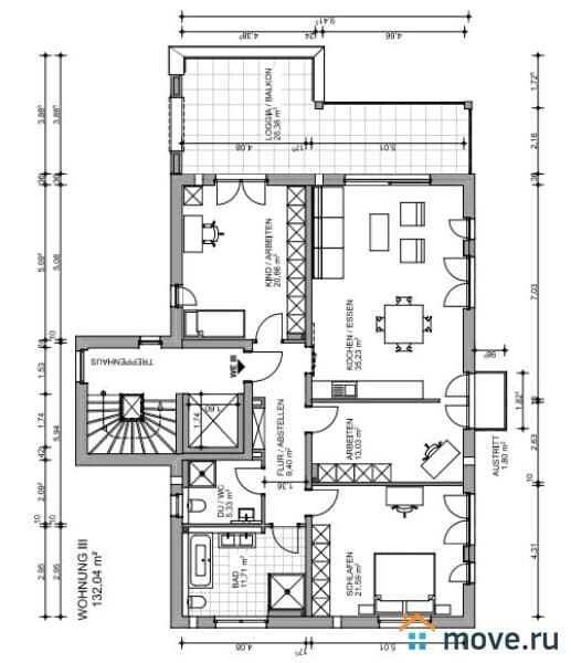 4-комн. квартира, 132 м²