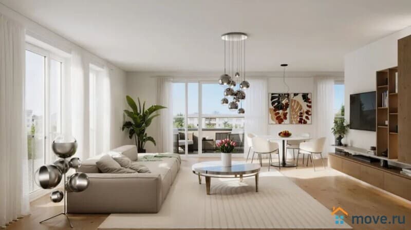 3-комн. квартира, 74.8 м²