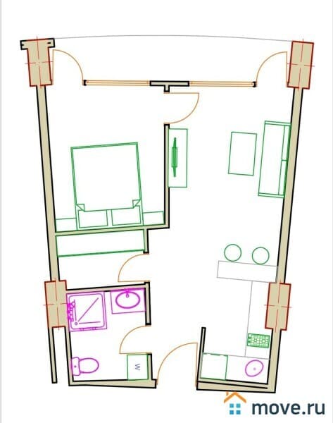 2-комн. квартира, 48 м²