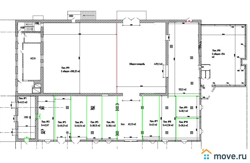 торговое помещение, 45 м²